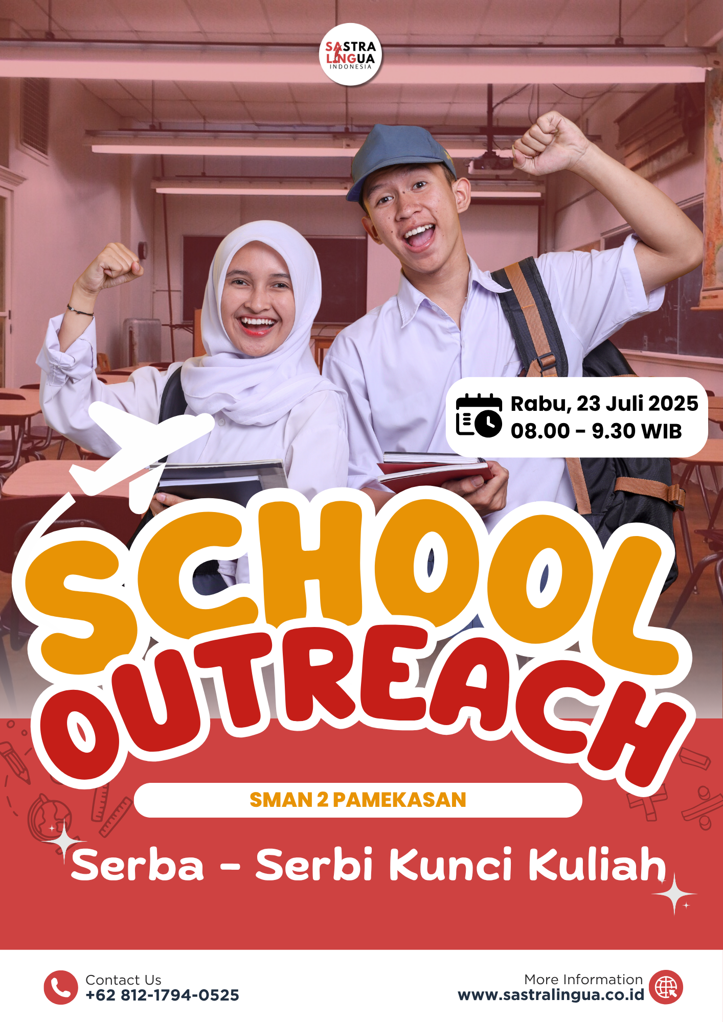 Sastra Lingua Indonesia Gelar Seminar “School Outreach: Serba-Serbi Kunci Kuliah” di SMAN 2 dan SMKN 3 Pamekasan