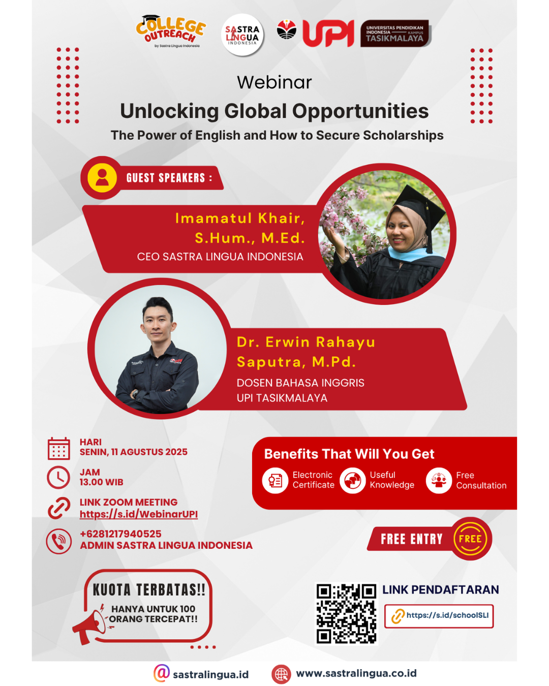PRESS RELEASE WEBINAR “Unlocking Global Opportunities: The Power of English and How to Secure Scholarships”