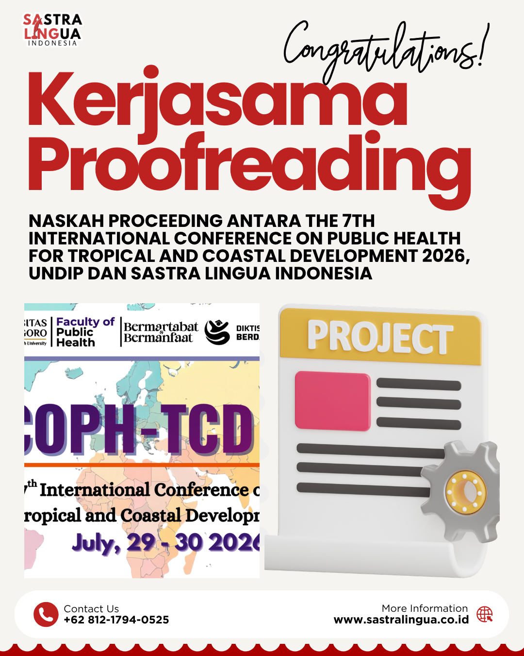 Sastra Lingua Indonesia Tuntaskan Proyek Proofreading Artikel Proceeding ICOHP TCD 2026